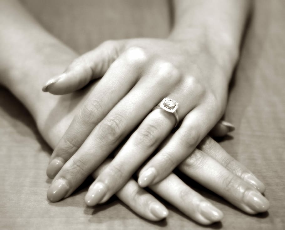 Hands, Ring, Engagement, Fingernails, human hand, human body part HD wallpaper
