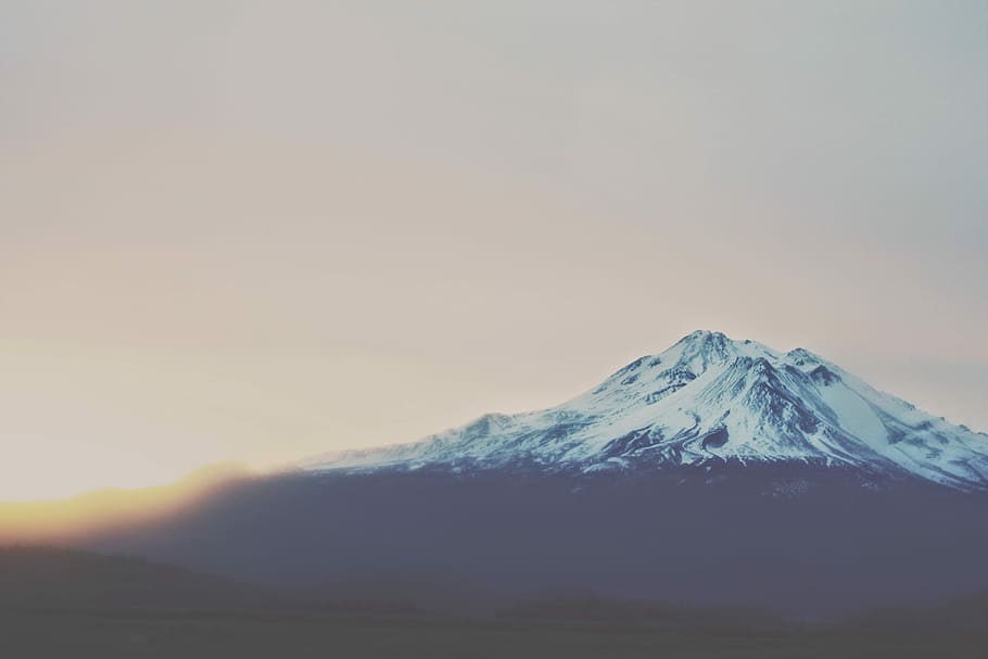 landscape photography of white and black mountain, mountain covered with snow HD wallpaper