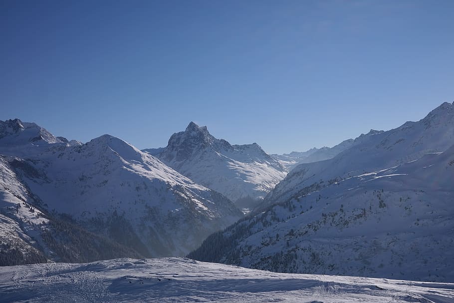 Ski Area, Mountains, skiing, snow, nature, mountain Range, scenics HD wallpaper