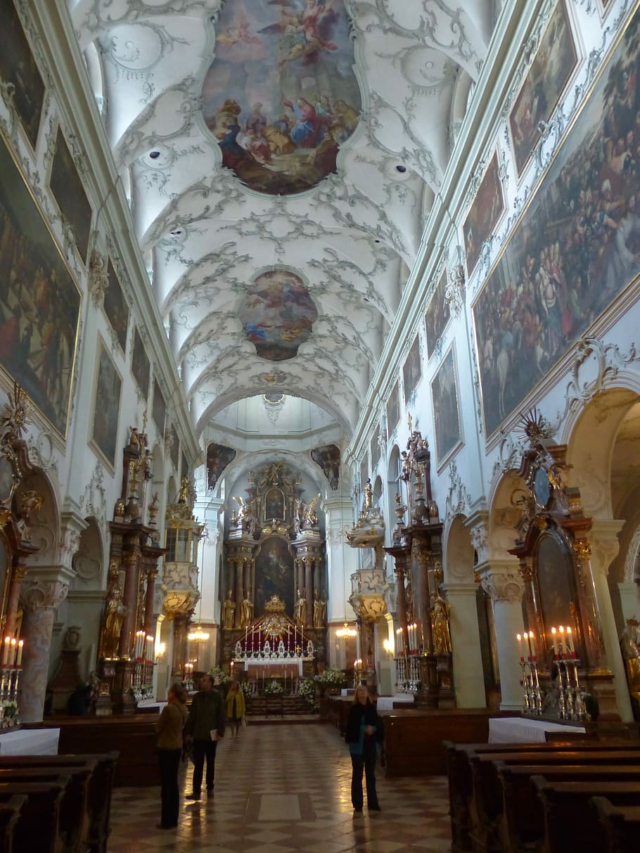 Collegiate Church Of St Peter, Salzburg, roman catholic, monastery church, HD wallpaper