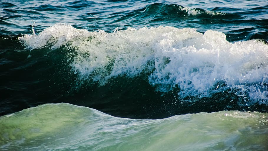 wave, foam, spray, energy, splash, power, motion, action, water HD wallpaper
