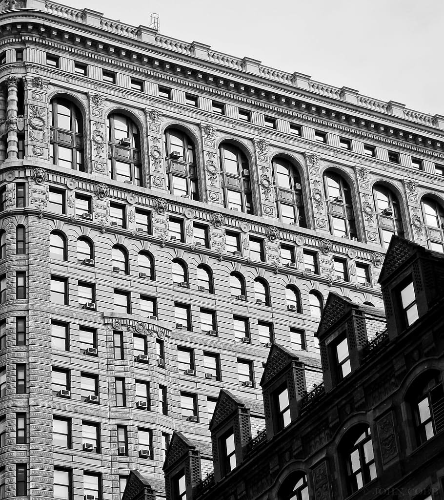 architectural photography of gray concrete building, high rise building HD wallpaper