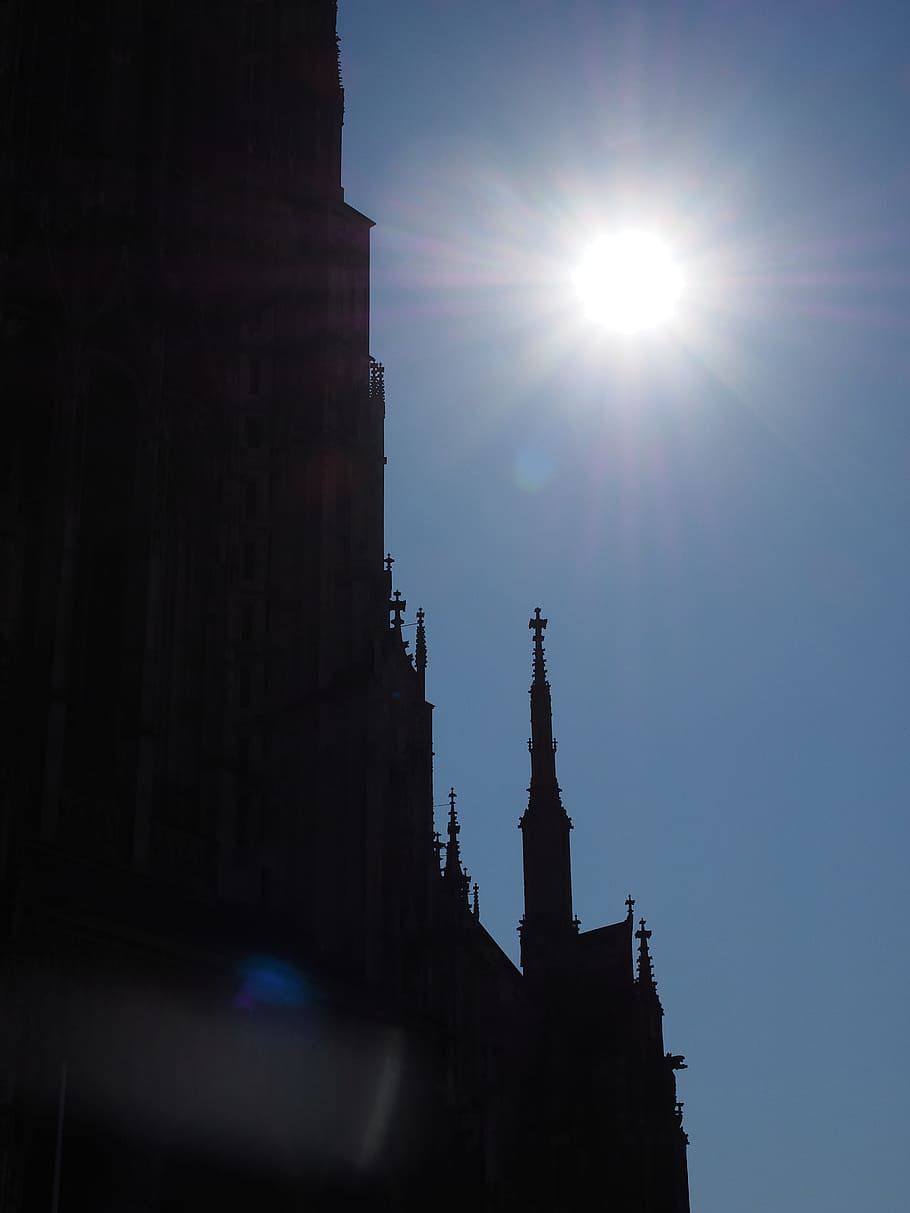 Ulm Cathedral, Solar Eclipse, Münster, building, sun, sunshine, HD wallpaper