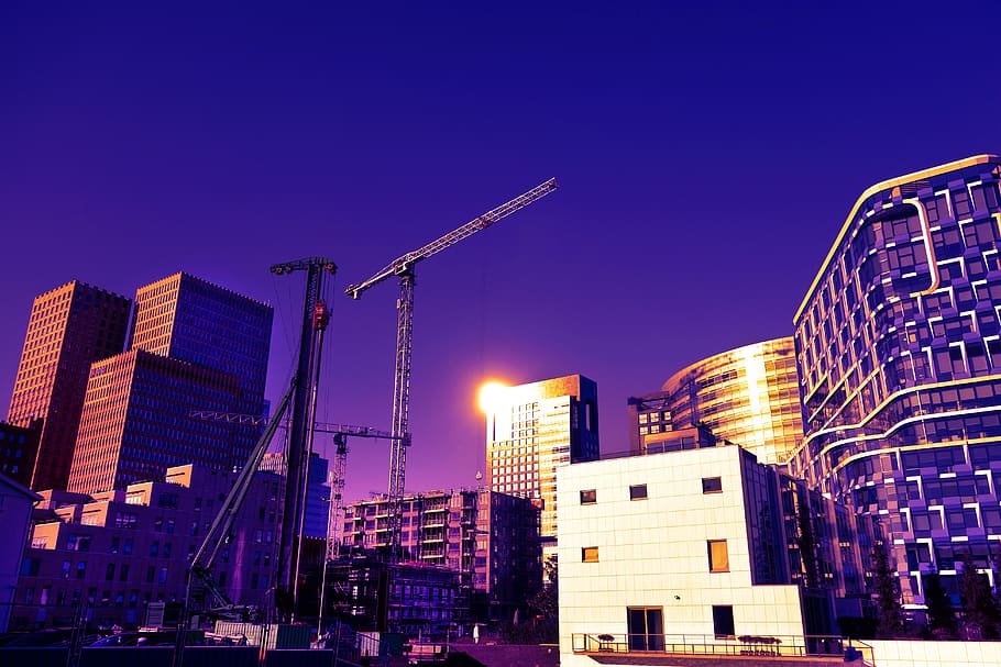 high rise, building, construction, architecture, urban, modern HD wallpaper
