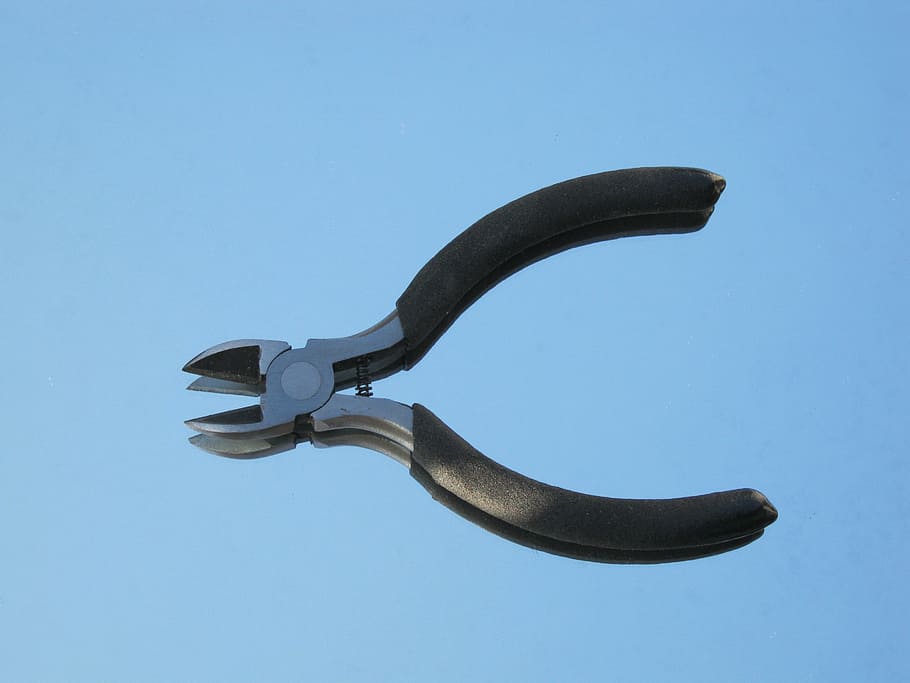 diagonal cutting pliers, open, tool, equipment, steel, work Tool HD wallpaper