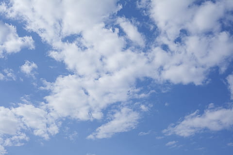 sky, cloud, clouds, blue, white, landscape, white clouds, composition HD wallpaper