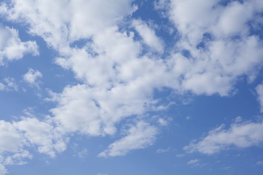 sky, cloud, clouds, blue, white, landscape, white clouds, composition HD wallpaper