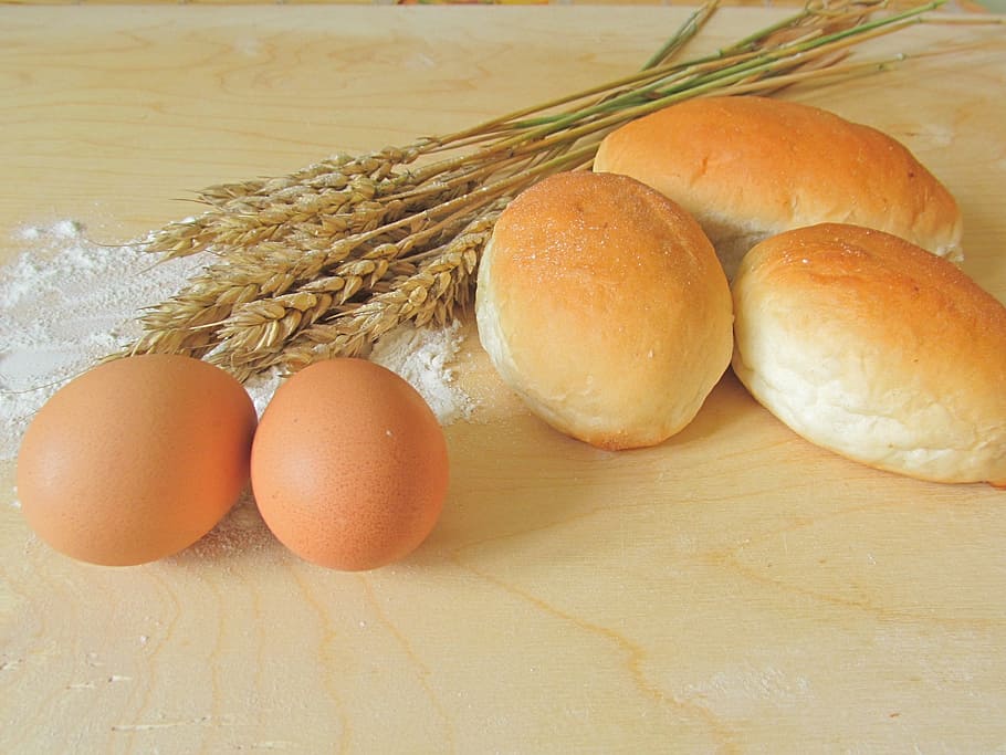 buns, eggs, rye, bake, cook, flour, cooking, kitchen, bakery HD wallpaper