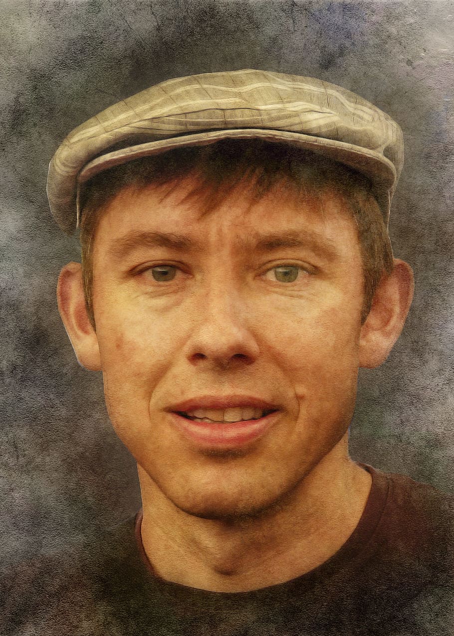 man, cap, person, hat, human, male, head wear, clothing, portrait HD wallpaper