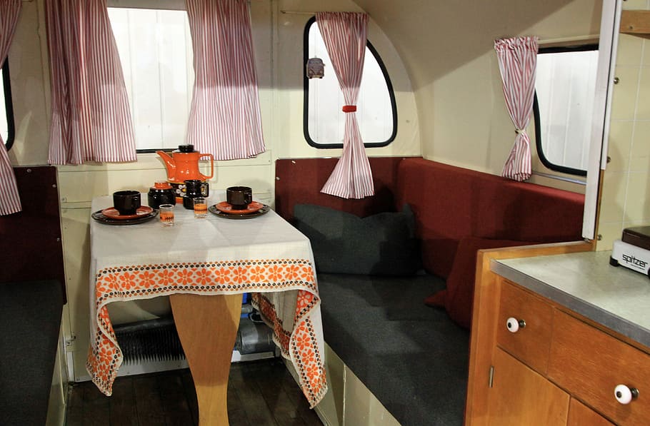 Oldtimer, Caravan, Camping, Travel, holiday, indoors, table HD wallpaper