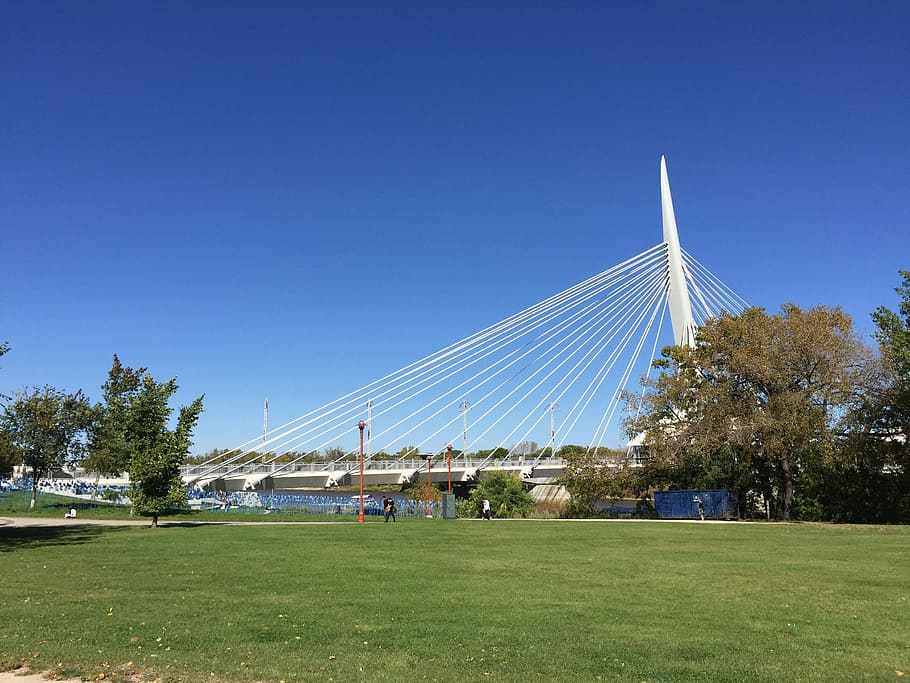 Esplanade Riel, Bridge, Winnipeg, Canada, esplanade riel bridge