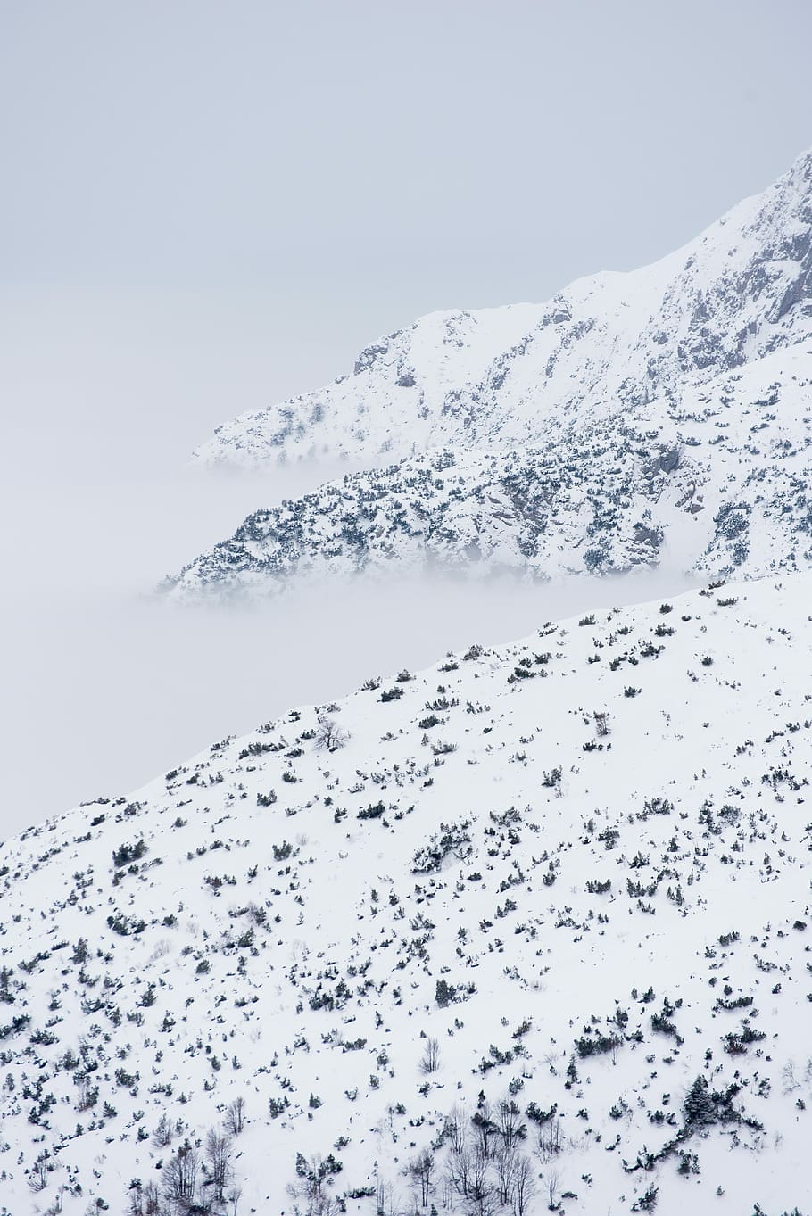 landscape photography of mountain range, tundra mountain, winter HD wallpaper