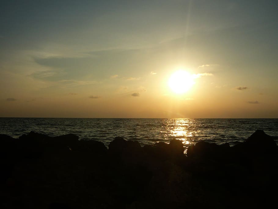 cartagena, sunset, beach, sky, water, sea, scenics - nature HD wallpaper
