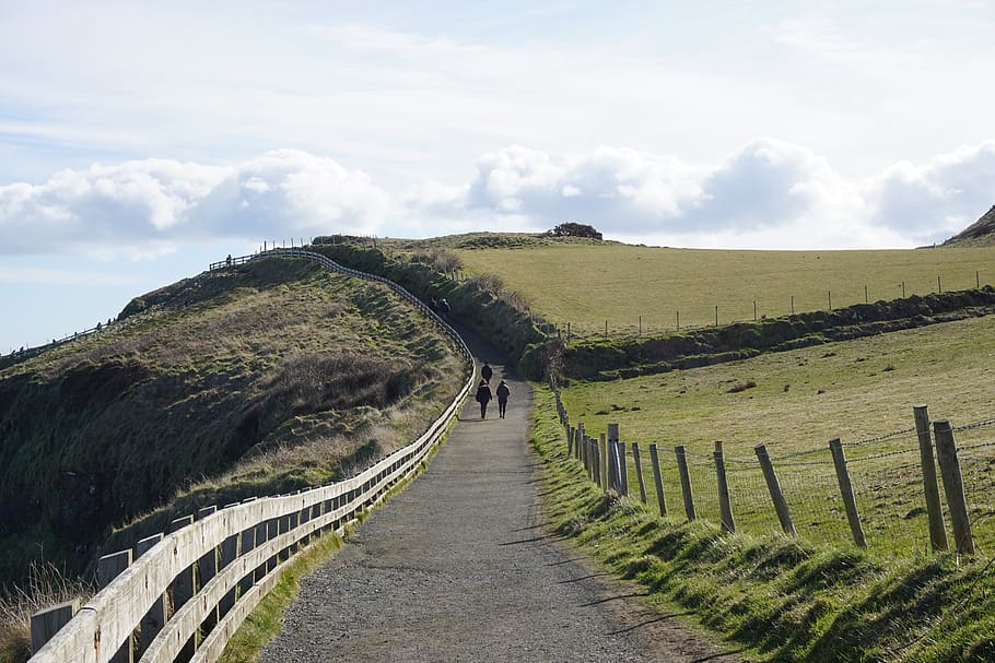 ireland, scenery, landscape, sky, cloud - sky, the way forward HD wallpaper