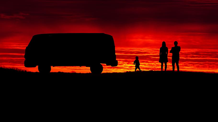 cut, sunset, backlit, panoramic, evening, landscape, twilight HD wallpaper