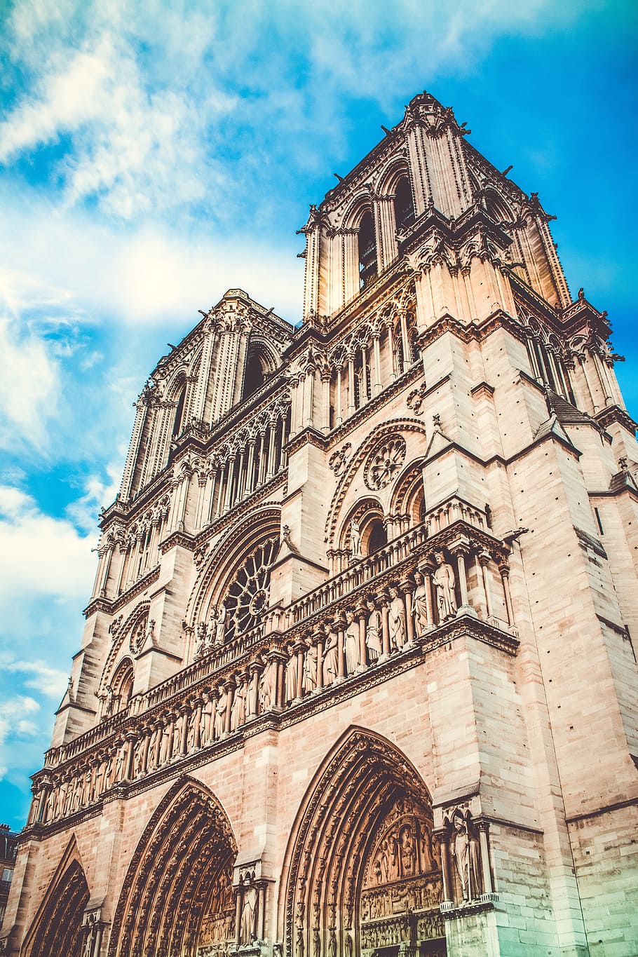Low-angle Photography of Notre Dame, adventure, ancient, architecture HD wallpaper
