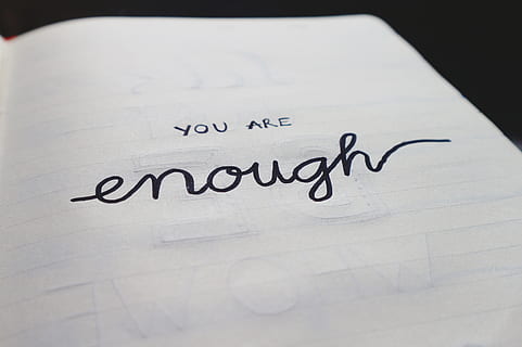 You Are Enough Text, book, book bindings, close-up, composition HD wallpaper