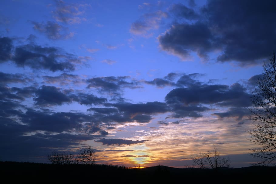 sunset, sky, clouds, summer, nature, evening, natural, outdoors HD wallpaper