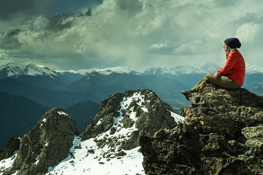 mountain, highland, cloud, sky, summit, ridge, landscape, nature HD wallpaper