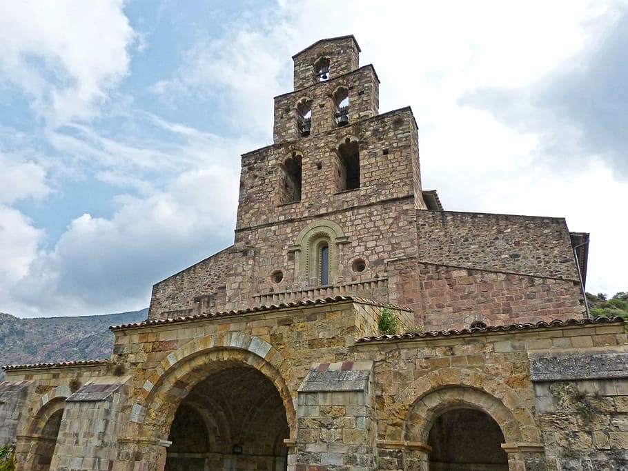 romanesque, monastery, belfry, gerri of salt, pallars sobirà, HD wallpaper