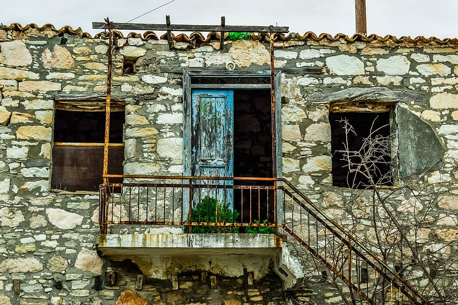 old, house, architecture, wall, stone, abandoned, grunge, exterior
