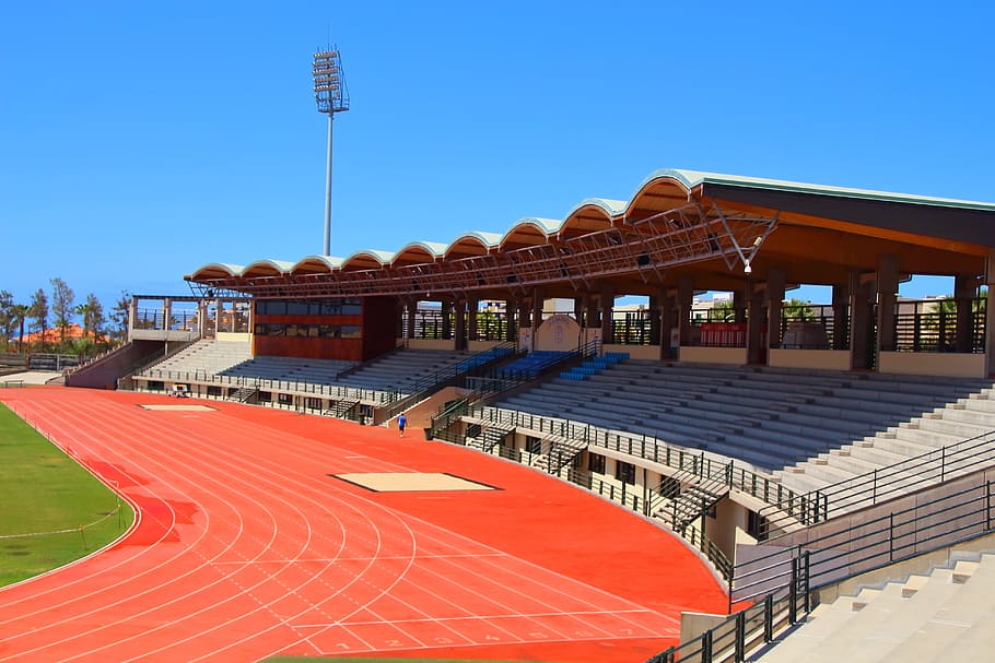 Track, Athletics, 100 Meters, Sport, stadium, architecture, HD wallpaper