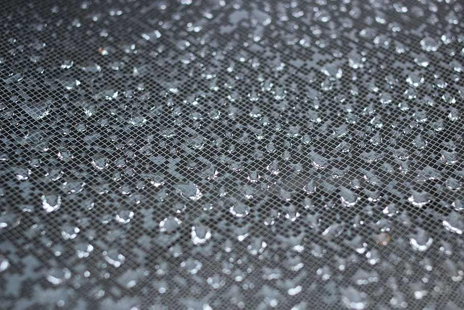water, grid, droplets, gray, dark, wavy, pattern, nature, backgrounds HD wallpaper