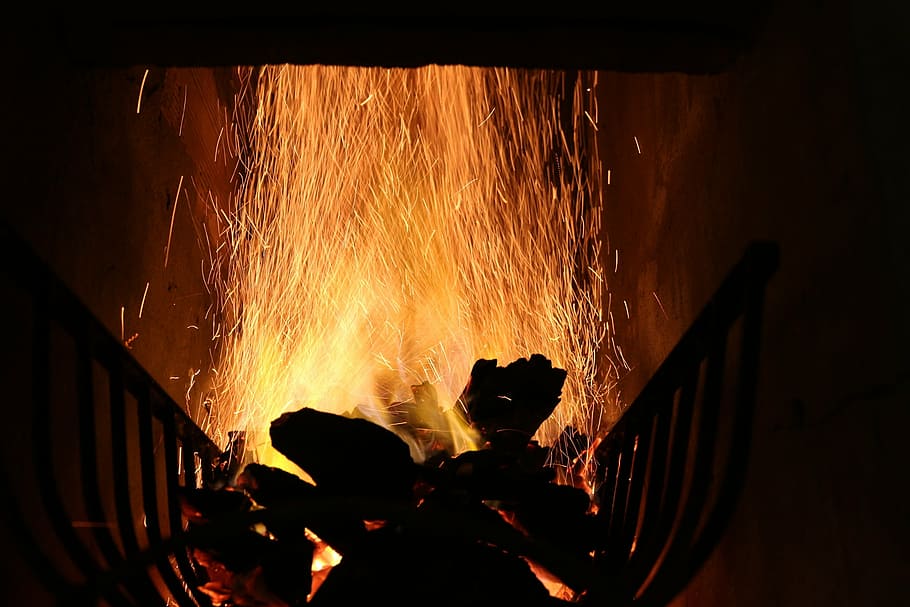 fire, lena, heat, flames, bonfire, embers, heat - temperature HD wallpaper