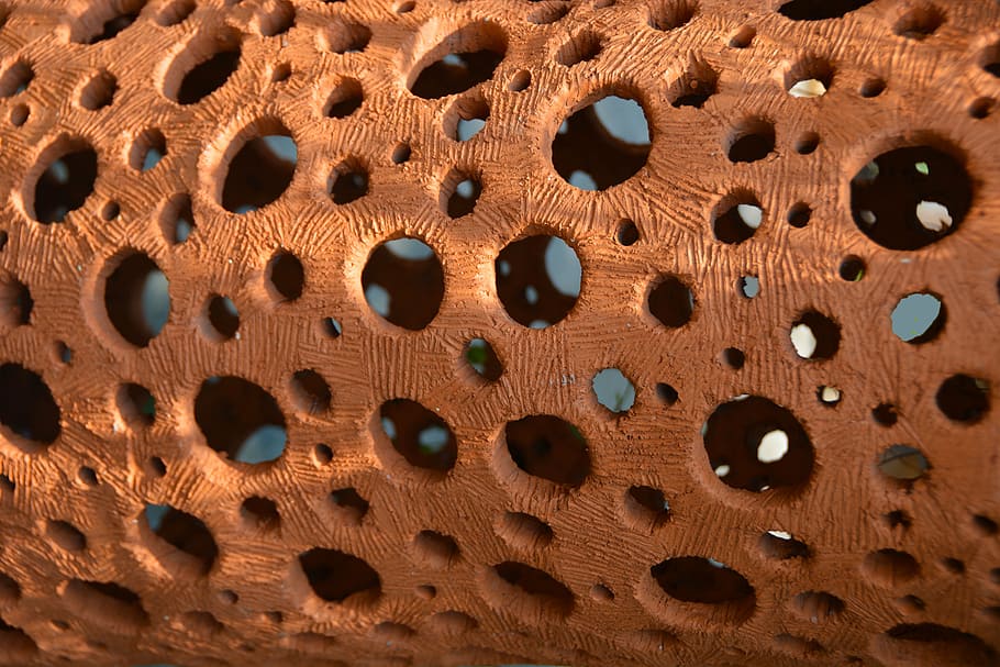 background pattern, texture, wallpaper, holes, clay, pipe, tube