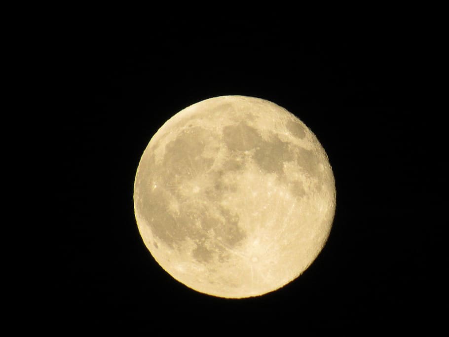Night, Full Moon, Moonlight, Lunar, nature, moon surface, outdoors HD wallpaper