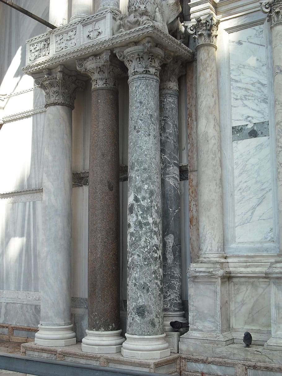 marble, columns, venice, architectural column, architecture HD wallpaper