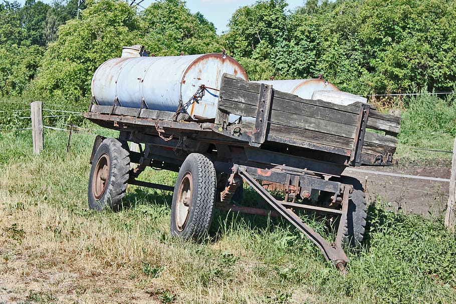 Agriculture, Old, Trailers, Rusted, Farm, old device, rusty HD wallpaper