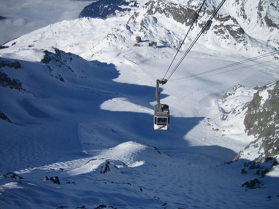 verbier, the cablecar, snow, mountain, winter, cold temperature HD wallpaper