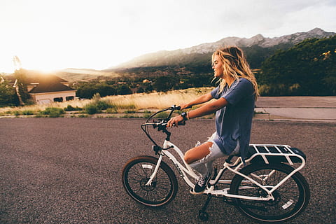 Hd Wallpaper Man Riding Bicycle On Gray Concrete Bridge During Images, Photos, Reviews