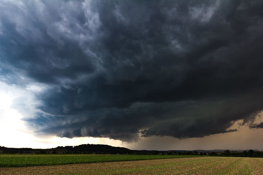 nature, forward, sky, landscape, storm, super cell, gust front HD wallpaper