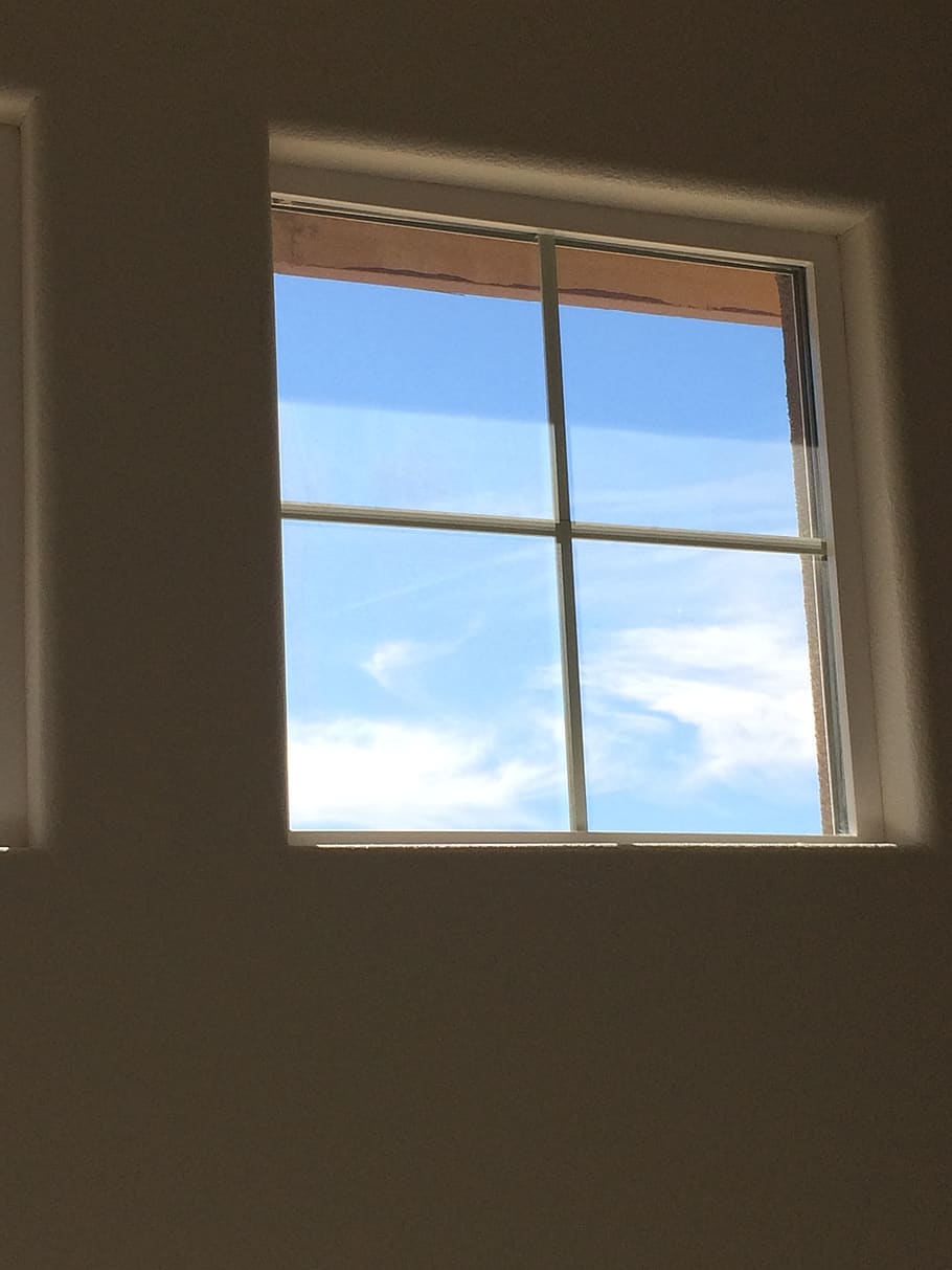 window, sky, house, interior, cloud - sky, glass - material HD wallpaper