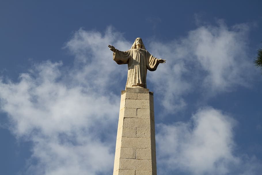 image, ibiza, holy, sky, sculpture, human representation, statue HD wallpaper