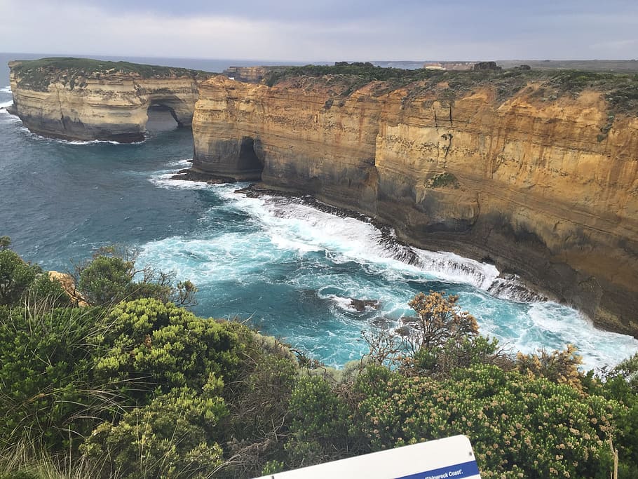 Aerial Photography of Body of Water, australia, beach, cliff HD wallpaper