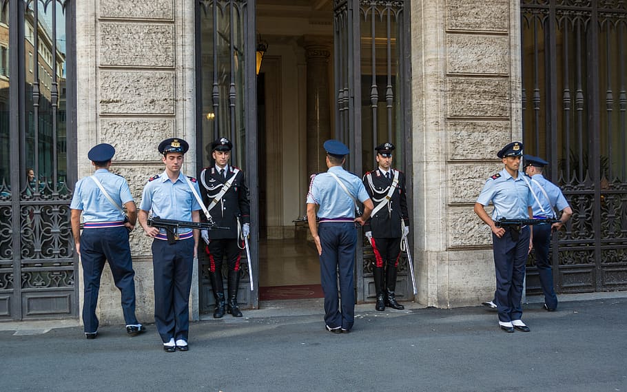 carabinieri, honor guard, rome, italy, architecture, group of people, HD wallpaper