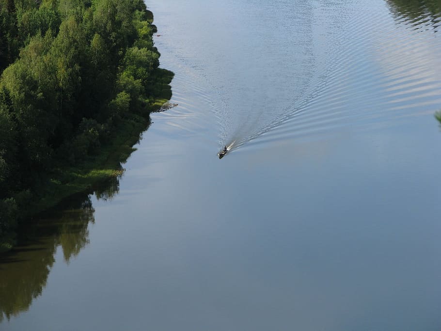 the vishera river, smooth surface, height, calm, tourism, travel HD wallpaper