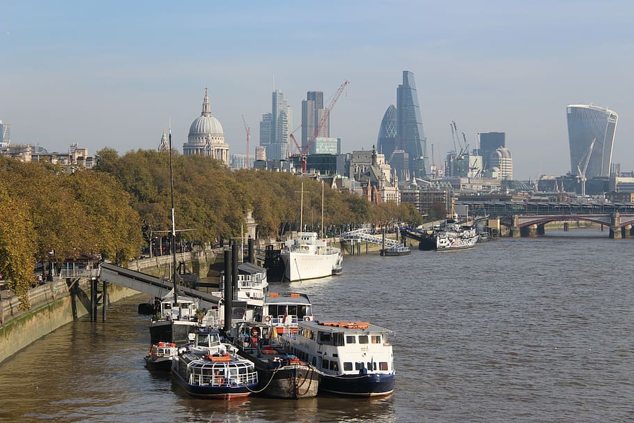 thames, transport, river, water, london, england, bridge, city HD wallpaper