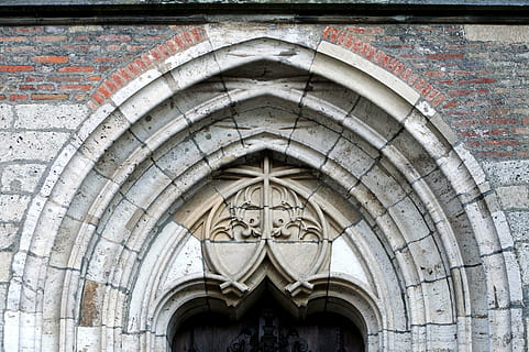 architecture, gothic, bow window, portal, ulm, ulm cathedral HD wallpaper