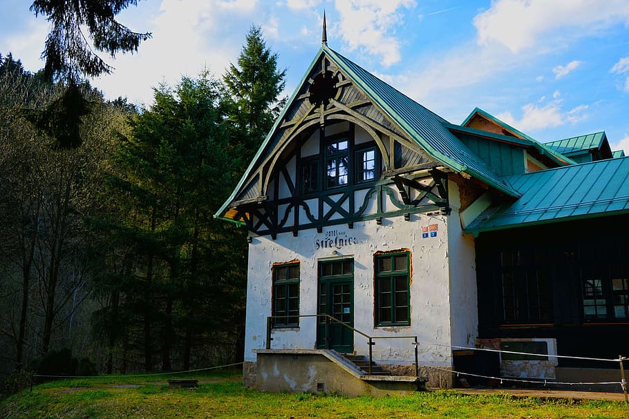 House, Forest, Cottage, Nobody, building exterior, architecture HD wallpaper