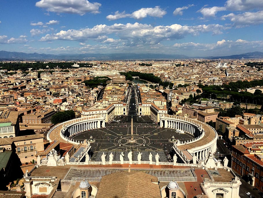 Saint Peter Square, Vatican City, rome, catholic, architecture HD wallpaper
