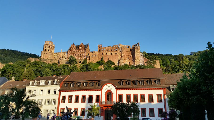 castle heidelberg, charles square, architecture, built structure, HD wallpaper