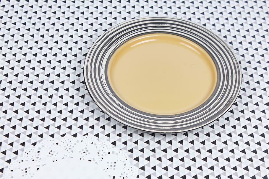 plate, pattern, round platter, container, stripe, ornament HD wallpaper