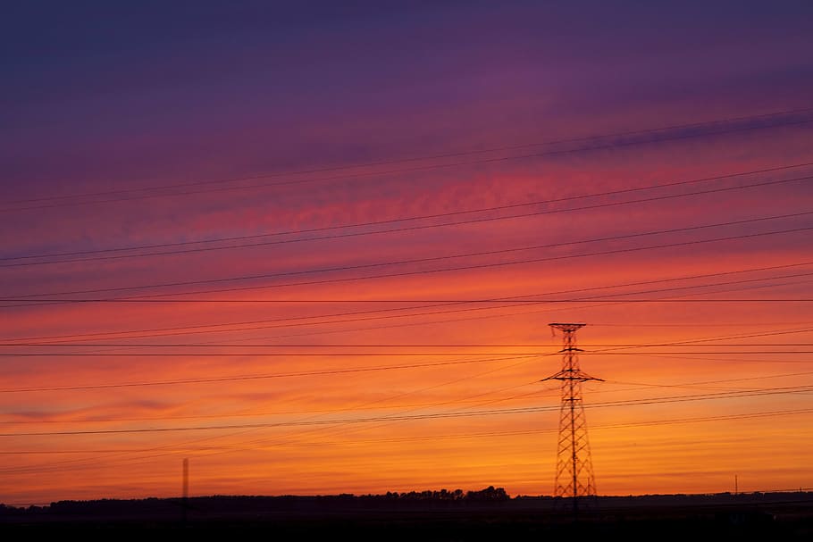 sunset, nature, landscape, sky, sunset landscape, technology HD wallpaper