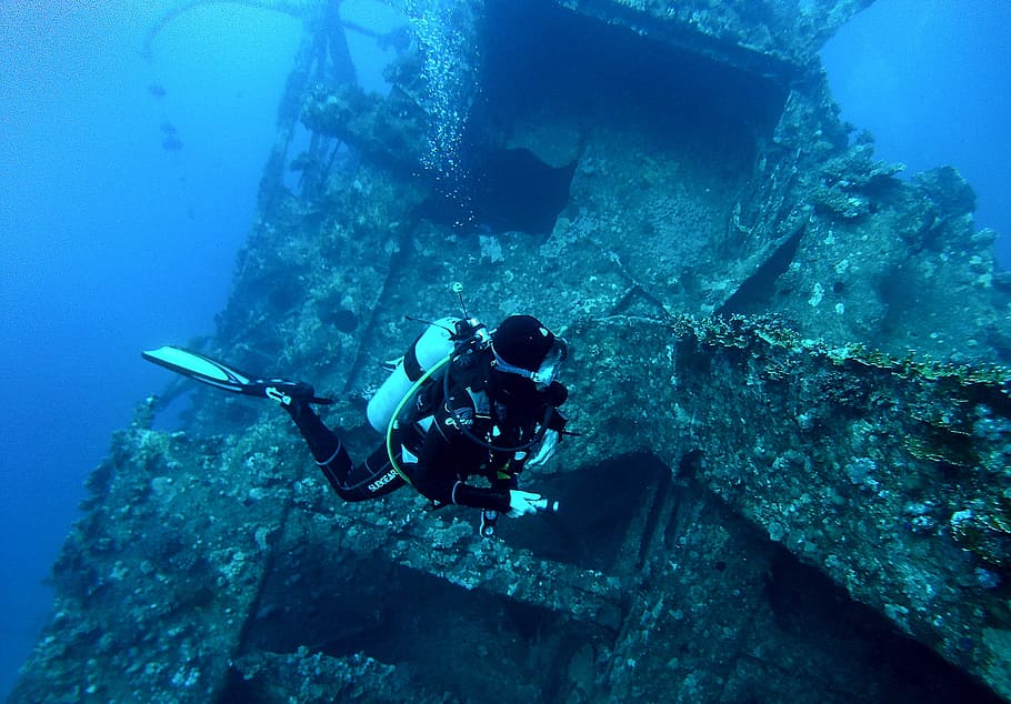 Diving, Egypt, Underwater, underwater world, wreck, red sea HD wallpaper
