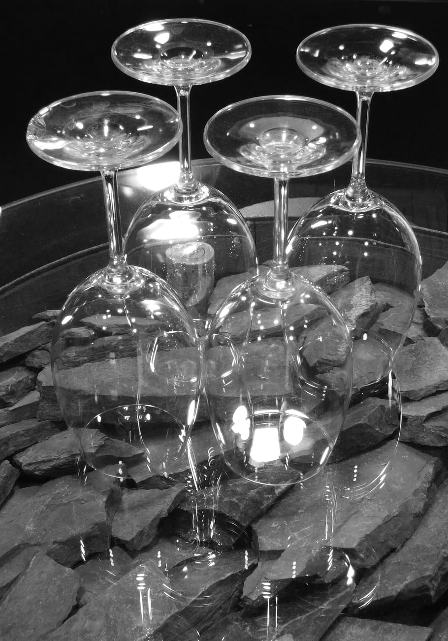 Cups, Wine, Tasting, Slate, Priorat, reflection, variation HD wallpaper