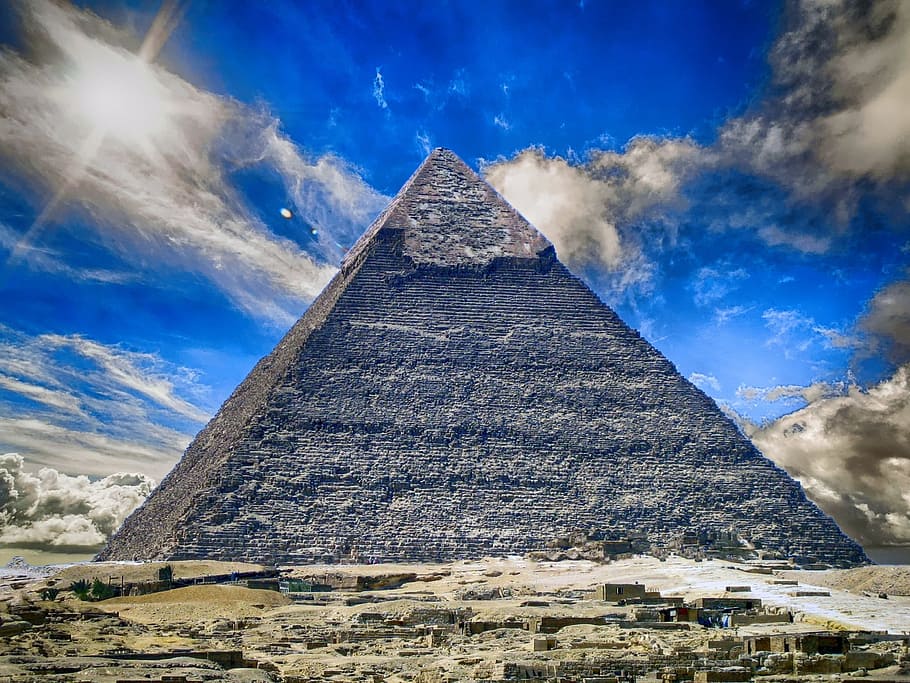 pyramid, egypt, giza, pharaoh, monument, ancient, egyptian, tourism, HD wallpaper